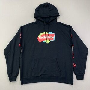 Goth Babe Sweatshirt Womens L Black Hooded 2023‎ Tour Indie Rock